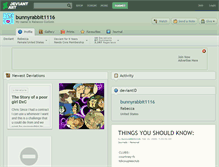 Tablet Screenshot of bunnyrabbit1116.deviantart.com