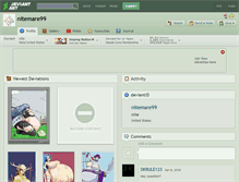 Tablet Screenshot of nitemare99.deviantart.com