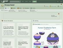 Tablet Screenshot of dinosaurmaster.deviantart.com