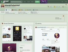 Tablet Screenshot of mirandathedarkwolf.deviantart.com