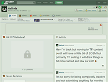 Tablet Screenshot of mallinda.deviantart.com