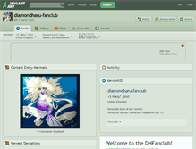 Tablet Screenshot of diamondharu-fanclub.deviantart.com