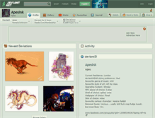 Tablet Screenshot of apesink.deviantart.com