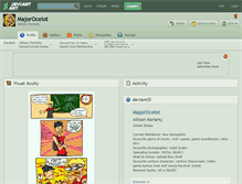 Tablet Screenshot of majorocelot.deviantart.com