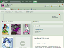Tablet Screenshot of cowbunny91.deviantart.com