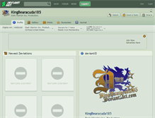 Tablet Screenshot of kingbearacuda185.deviantart.com