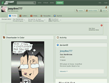 Tablet Screenshot of jessythm777.deviantart.com