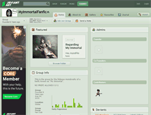 Tablet Screenshot of myimmortalfanfic.deviantart.com