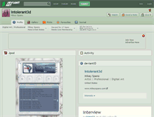 Tablet Screenshot of intolerant3d.deviantart.com