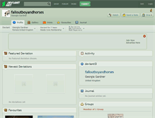 Tablet Screenshot of falloutboyandhorses.deviantart.com