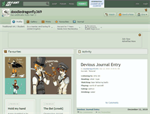 Tablet Screenshot of doodledragonfly369.deviantart.com