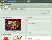 Tablet Screenshot of kujou-kanata.deviantart.com