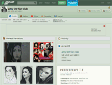 Tablet Screenshot of amy-lee-fan-club.deviantart.com