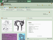 Tablet Screenshot of bethummms.deviantart.com