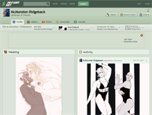 Tablet Screenshot of mcmonster-ridgeback.deviantart.com