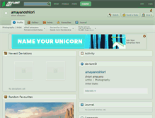 Tablet Screenshot of amayanoshiori.deviantart.com