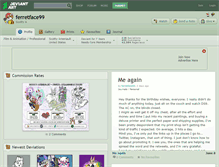 Tablet Screenshot of ferretface99.deviantart.com