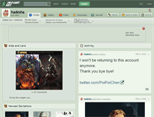 Tablet Screenshot of hadesha.deviantart.com