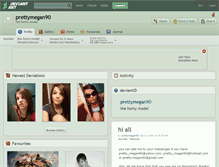 Tablet Screenshot of prettymegan90.deviantart.com