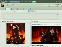 Tablet Screenshot of darkhunter666.deviantart.com