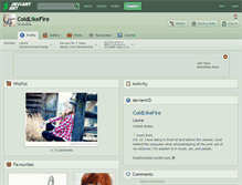 Tablet Screenshot of coldlikefire.deviantart.com