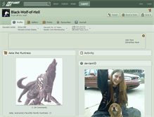 Tablet Screenshot of black-wolf-of-hell.deviantart.com