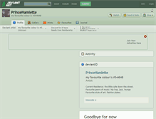 Tablet Screenshot of princehamlette.deviantart.com