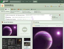 Tablet Screenshot of humanofprey.deviantart.com