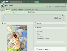 Tablet Screenshot of onefirefly.deviantart.com