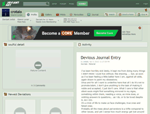 Tablet Screenshot of crotalo.deviantart.com