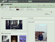 Tablet Screenshot of cactusisinabox.deviantart.com