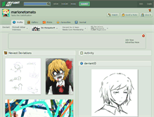 Tablet Screenshot of marionetomato.deviantart.com