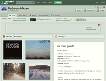 Tablet Screenshot of pie-lover-of-doom.deviantart.com