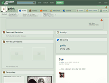 Tablet Screenshot of gothic.deviantart.com