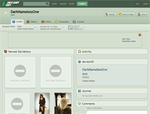 Tablet Screenshot of darknamelessone.deviantart.com