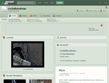 Tablet Screenshot of crystalboudreau.deviantart.com
