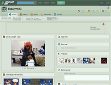 Tablet Screenshot of ebbalynn13.deviantart.com