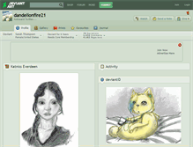 Tablet Screenshot of dandelionfire21.deviantart.com