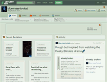 Tablet Screenshot of blue-roses-to-dust.deviantart.com