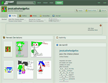Tablet Screenshot of jessicathehedgefox.deviantart.com