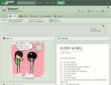 Tablet Screenshot of dinacorn.deviantart.com
