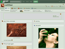 Tablet Screenshot of leafofsteel.deviantart.com