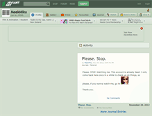 Tablet Screenshot of meekmiku.deviantart.com