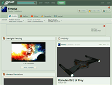 Tablet Screenshot of fennius.deviantart.com