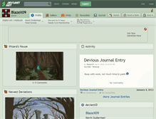 Tablet Screenshot of blazex09.deviantart.com