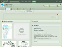 Tablet Screenshot of gothmonkey.deviantart.com