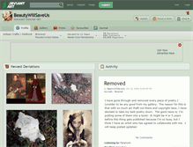 Tablet Screenshot of beautywillsaveus.deviantart.com