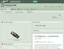 Tablet Screenshot of krissey-da-cougar.deviantart.com