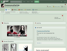 Tablet Screenshot of evanescencefanclub.deviantart.com