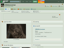 Tablet Screenshot of hillbillycaveman.deviantart.com